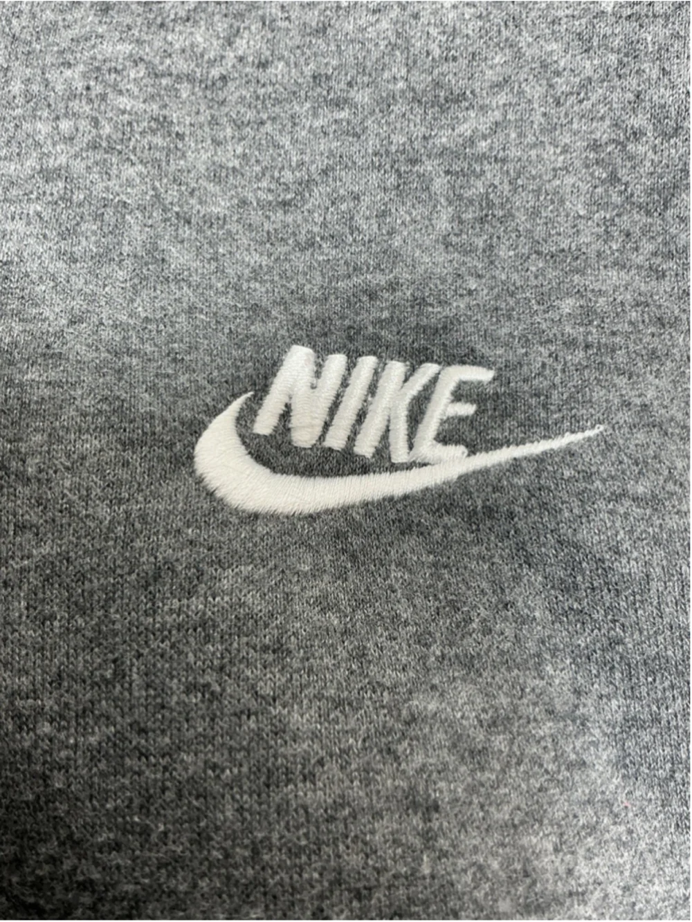 Unisex Adult Excellent Nike Pullover Hoodie Large Gray 1/4 Zip Long Sleeve
